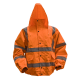 Hi-Vis Orange Jacket with Quilted Lining & Elasticated Waist - Large 802LO