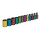 Multi-Coloured Socket Set 12pc 1/4