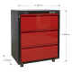 Modular 3 Drawer Cabinet with Worktop 665mm APMS82