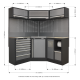 Superline Pro 1.6m Corner Storage System - Stainless Worktop APMSSTACK08SS