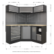 Superline Pro 1.6m Corner Storage System - Wood Worktop APMSSTACK08W