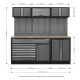 Superline Pro 2.04m Storage System - Pressed Wood Worktop APMSSTACK11W