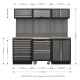 Superline Pro 2.04m Storage System - Pressed Wood Worktop APMSSTACK12W
